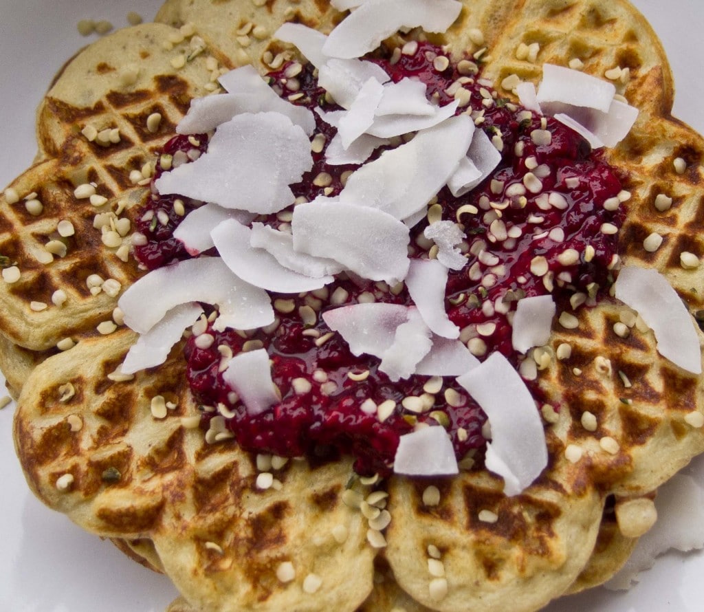 Vafler med proteinpulver