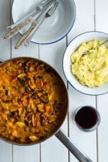 Vegetarisk paprikagryde - vegetarisk gryderet