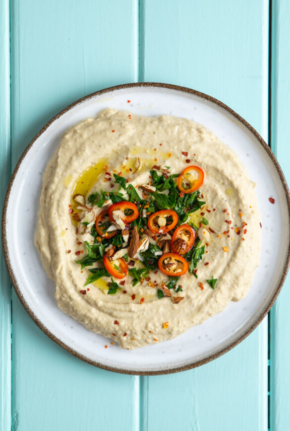 Hummus lækker og nem opskrift på cremet dip med kikærter Stinna