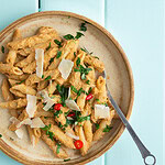 Pasta i auberginecreme