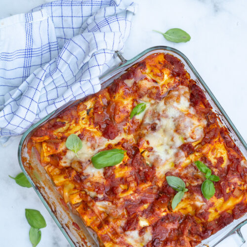 Vegetarisk canneloni | opskrift på vegetar canneloni med ricotta og spinat