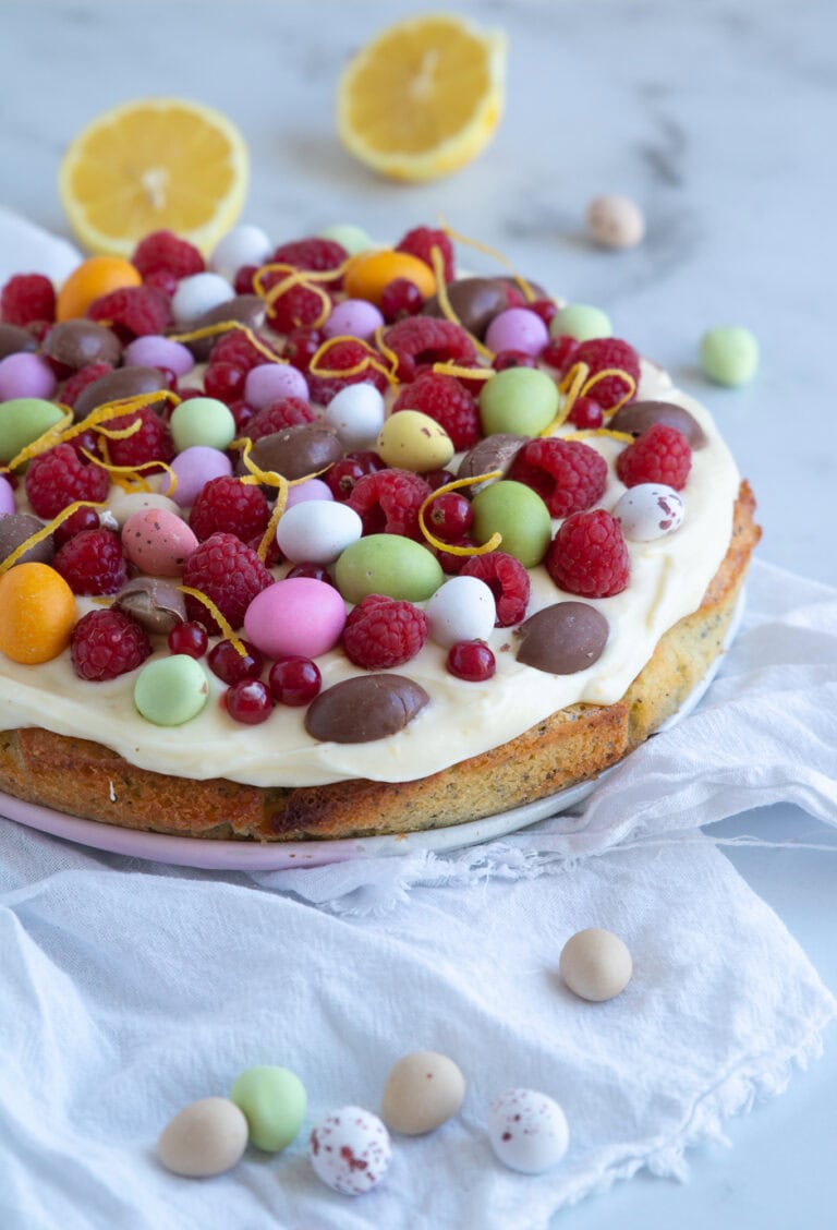 Påskekage med citron og marcipan