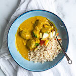 Vegetariske boller i karry
