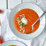 Bagt peberfrugtsuppe
