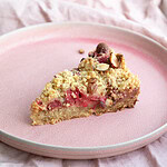 Rabarberkage med crumble