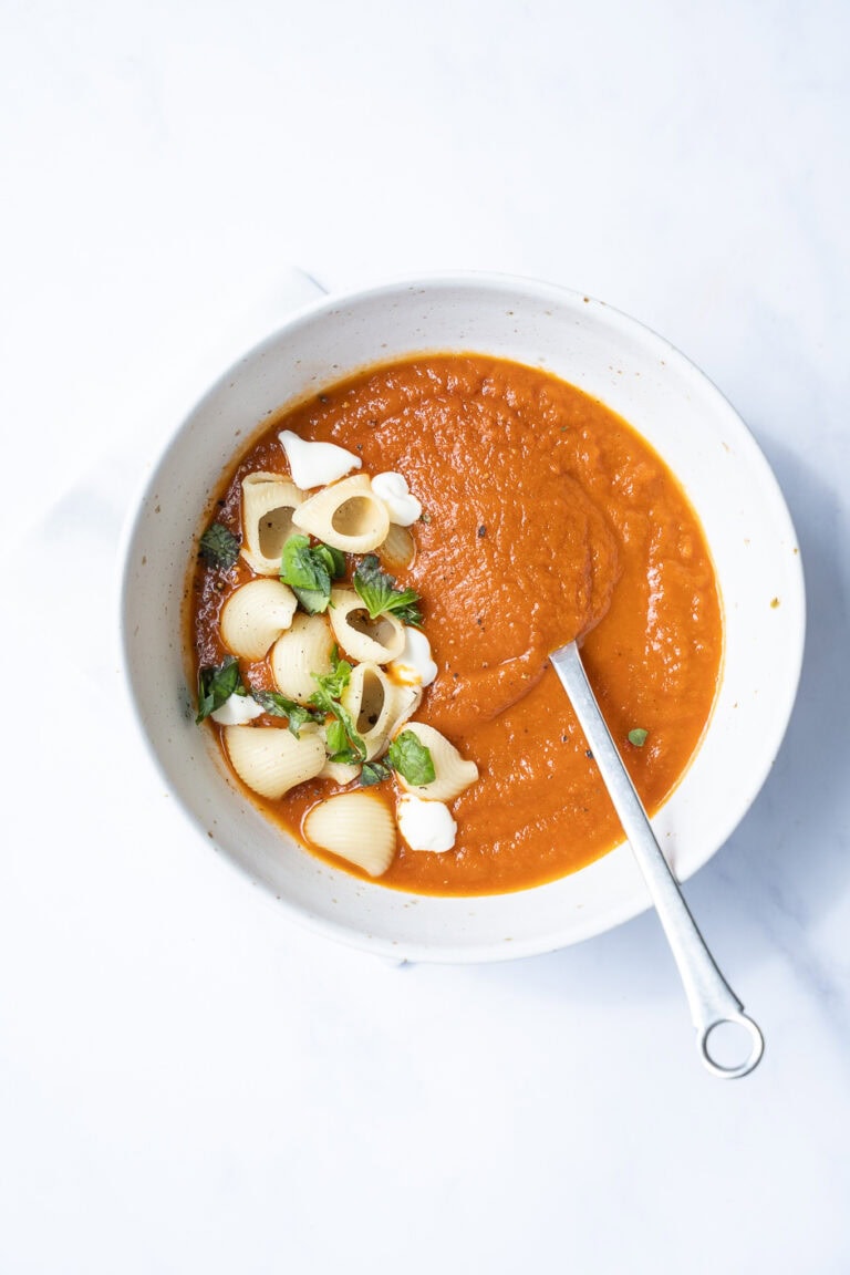 Bagt tomatsuppe