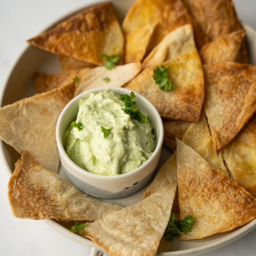 Hytteostdip med avocado