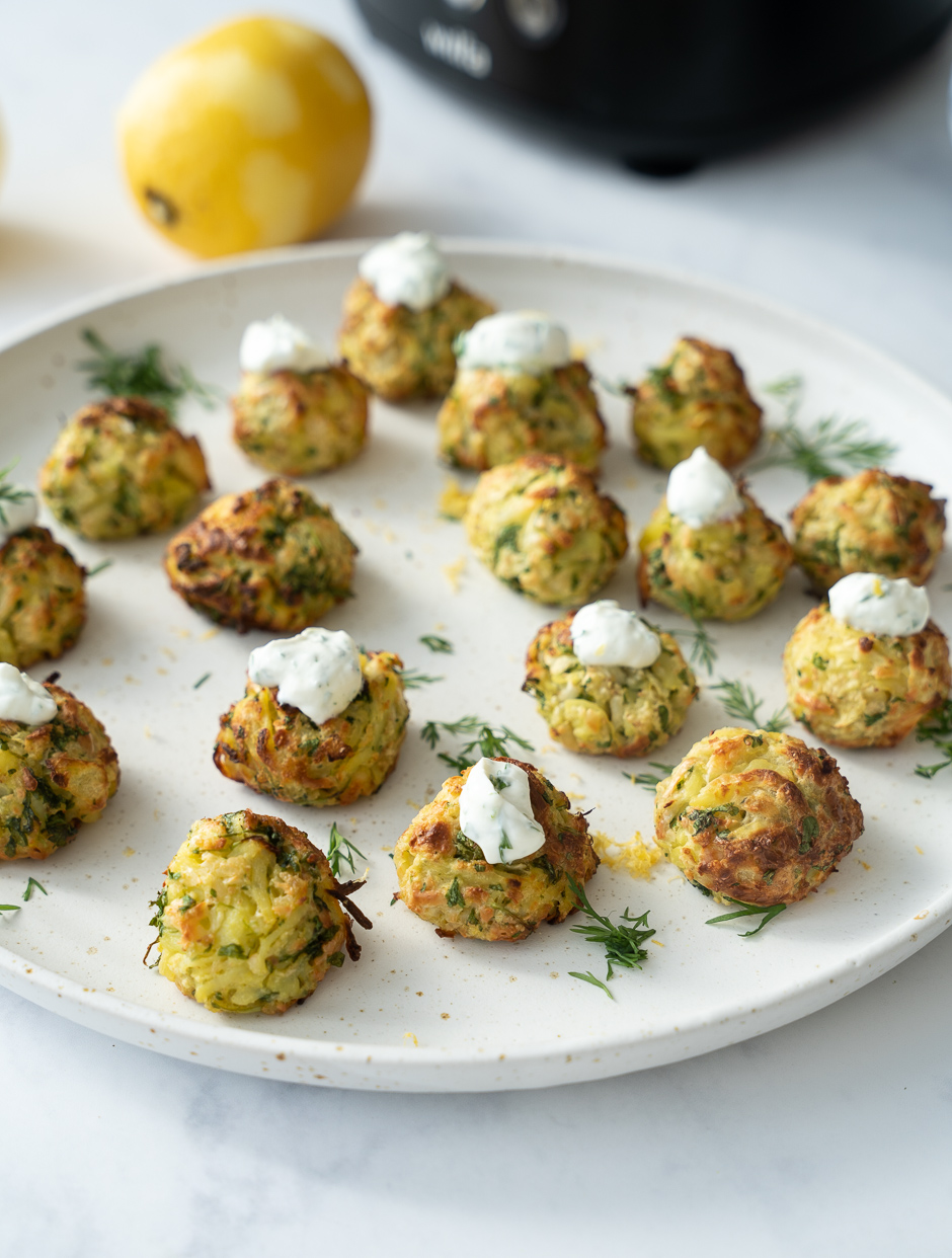 Kartoffelkugler med halloumi