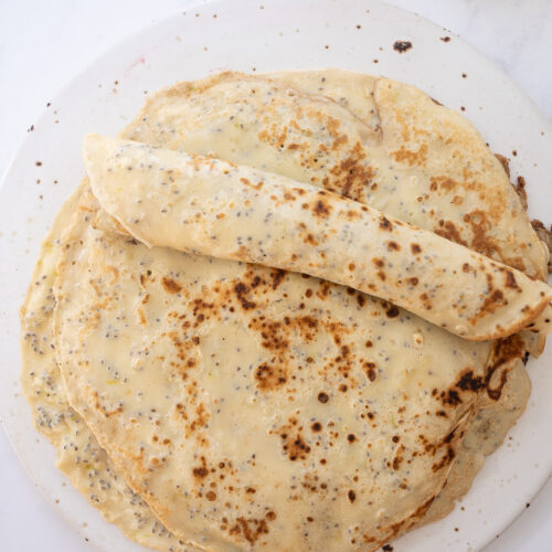 Pandekager med chiafrø