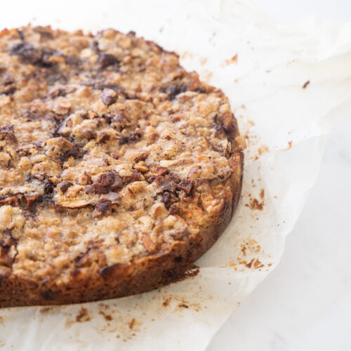 Æblekage med crumble