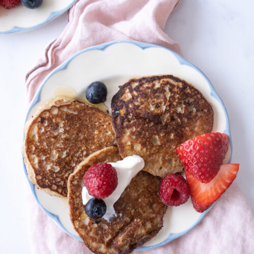 bananpandekager med hytteost