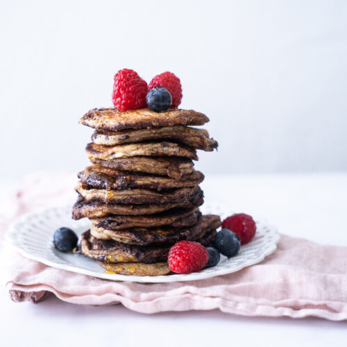 Chokoladepandekager med hytteost