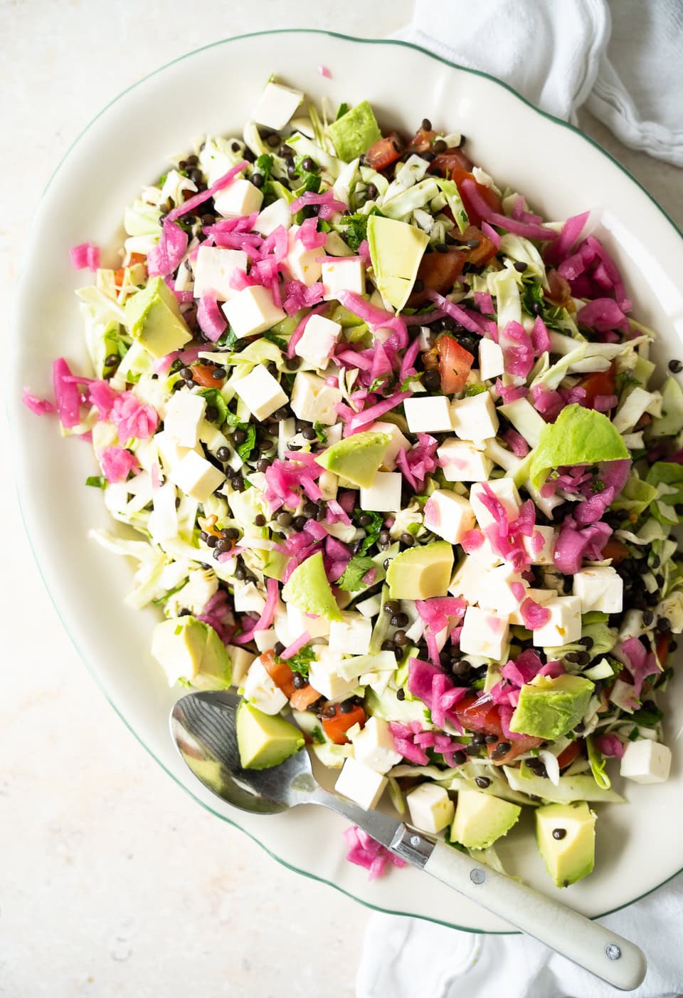 Salat med belugalinser